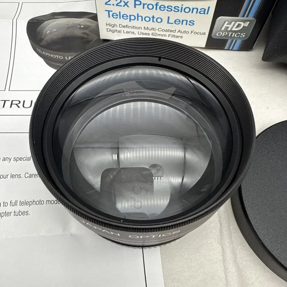 Vivitar 2.2x Professional Telephoto Lens 58mm HD4 Optics VIV-58T Unused *READ...